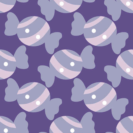 cute purple candies, seamless patternのイラスト素材