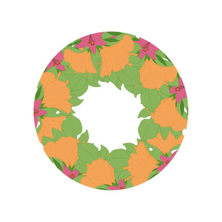 Tropical vector frame, perfect to use on the web or in print for invitationsのイラスト素材