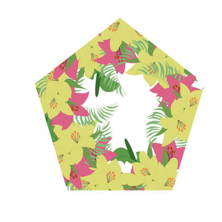 Tropical vector frameのイラスト素材