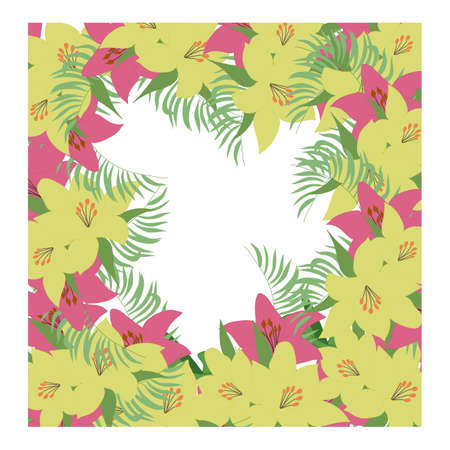 Tropical vector frameのイラスト素材