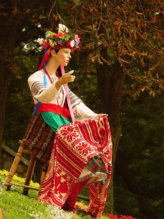 Monument Ukrainka in Kiev, Ukraine Flower Show
