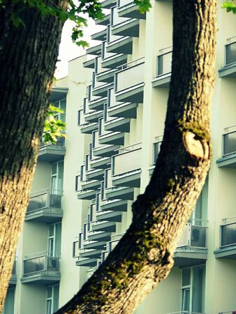 multi-storey building and a tree in Odessa, Ukraine
