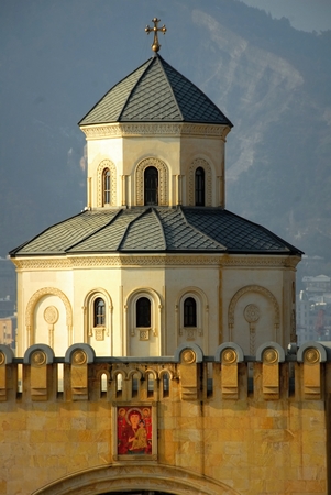 Church Tbilisi The Sameba Cathedral Cityのeditorial素材