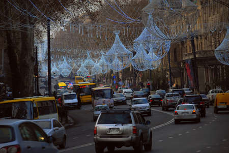 Tbilisi in Georgia - the old city centerのeditorial素材