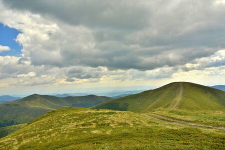 beautiful views of the mountains peaks of the Carpathians