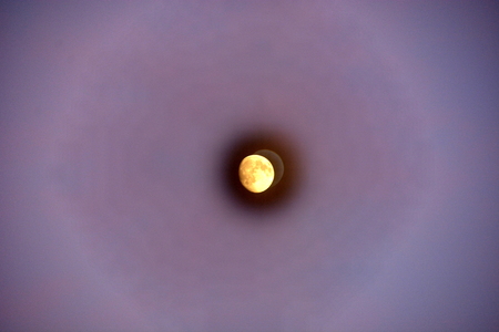 Beautiful and unusual moon by nightの写真素材