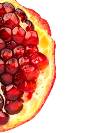 Half of pomegranate cut in half frameの写真素材