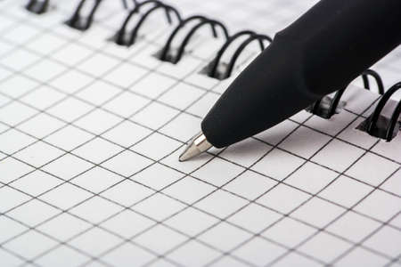 Open notebook and pen on the pagesの写真素材