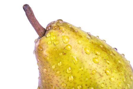 Part pears with drops close-up shotの写真素材