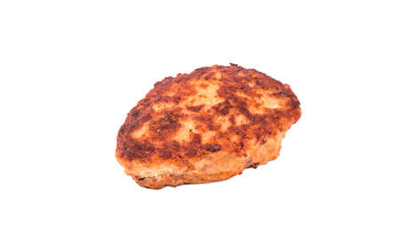 Fresh fried pork cutlet isolated on white background
