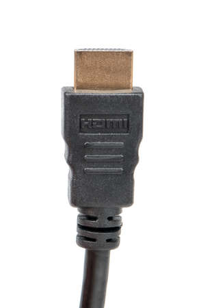 Hdmi cable close up on white background