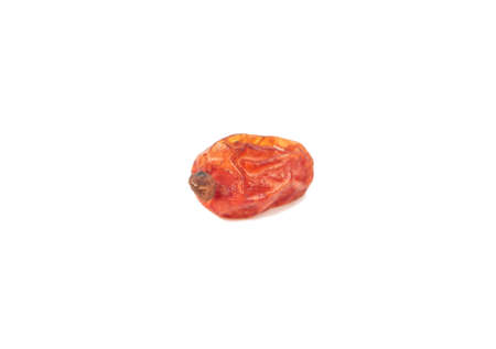 One dry berry barberry isolated on white backgroundの写真素材