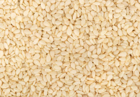 Background of scattered sesame seeds closeupの写真素材