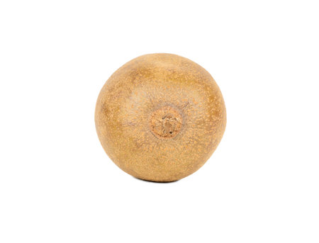 Fresh gold kiwi fruit isolated on white backgroundの写真素材