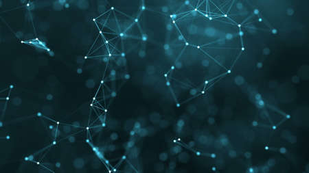 abstract futuristic technology background with lines and dots