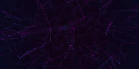 Abstract Plexus Geometrical Shapes. 3d render. Connection And Web Concept Of Big Data. Digital,...