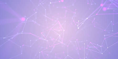 Abstract Plexus Geometrical Background with lines and dotsの写真素材