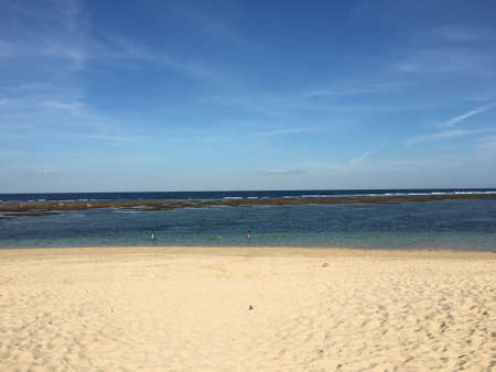 Nusa dua beach with a beautiful white sandの写真素材