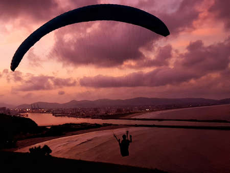 Wooden board with different citrus fruits on table, top view Assorted from various fruitsの写真素材