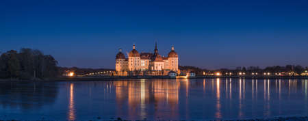 Moritzburg castle at nightのeditorial素材