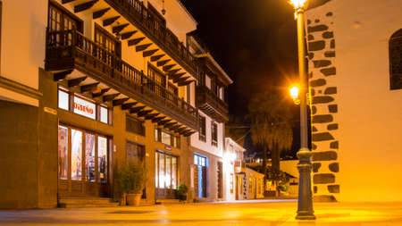 Los Llanos at nightのeditorial素材