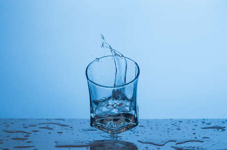 Water splash in a glass.