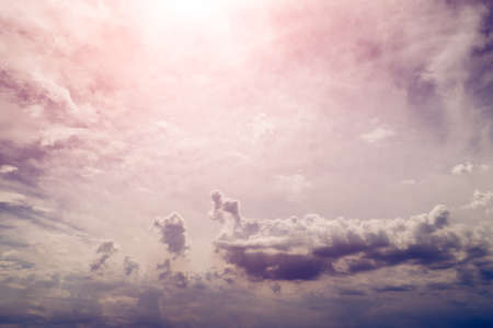 Beautiful sky with storm clouds and sunlight.