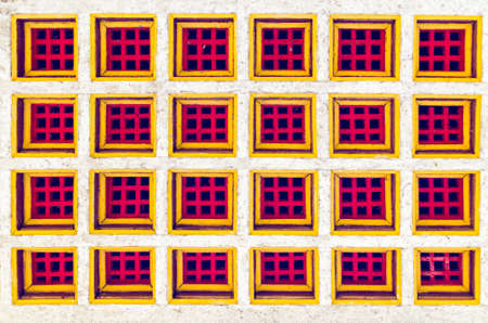 Wooden multicolored cell background texture.の写真素材