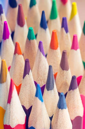 Colored pencils for drawing, background.の写真素材