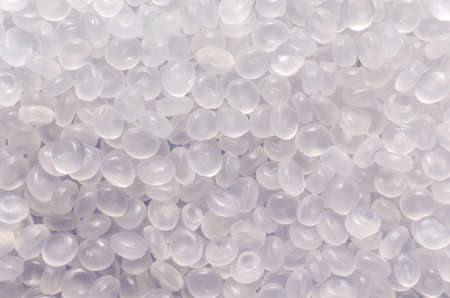 Polypropylene granule close-up background texture.の写真素材