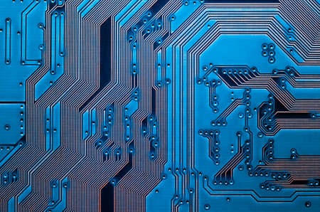 Electronic circuit board close up background texture.