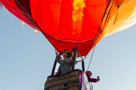 Belaya Tserkov, Ukraine, August 23, 2018 air balloon festival in the parkのeditorial素材