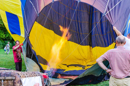 Belaya Tserkov, Ukraine, August 23, 2018 air balloon festival in the parkのeditorial素材