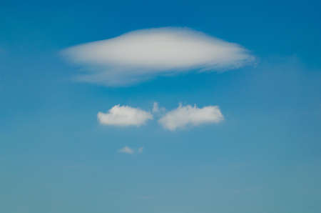 Beautiful clouds on a background of blue sky.の写真素材