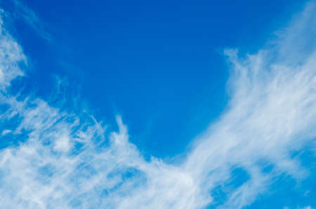 Beautiful clouds on a background of blue sky.