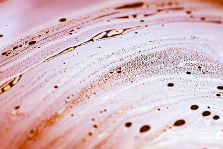 Beautiful psychedelic abstraction formed by light on the surface of a soap bubble.の写真素材