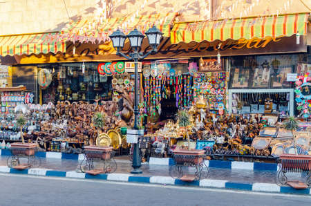 Sharm El Sheikh, Egypt May 10, 2019: Shops on the streets of Sharm El Sheikh.のeditorial素材