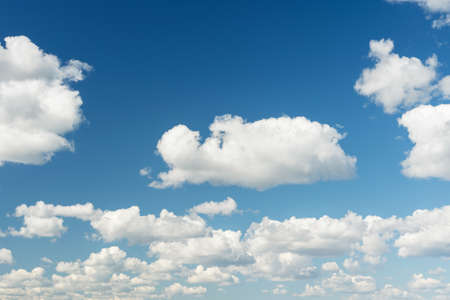 Beautiful clouds on a background of blue sky.の写真素材