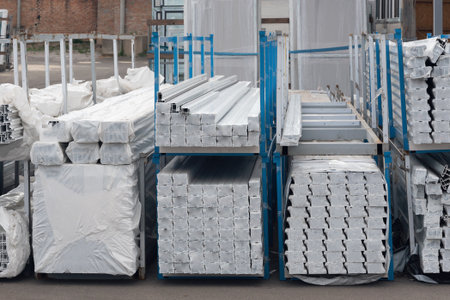Plastic profile for window production in stock.