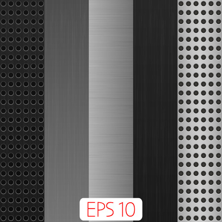 Vector texture metal, silver, gold, bronze and copper isolated on white backgroundのイラスト素材