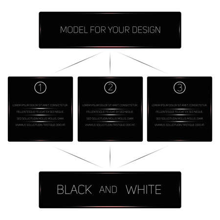 Black design website layout. Vector creative templateのイラスト素材