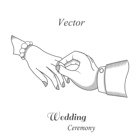 Illustration of wedding ceremonyのイラスト素材