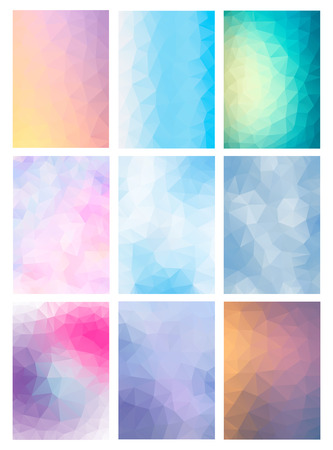 Set abstract modern poligonal background for site brochureのイラスト素材