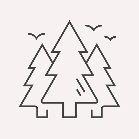 label forest. Line style template. Easy to use business template. Vector abstract emblem.のイラスト素材