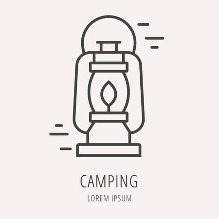 label lamp. Line style template. Easy to use business template. Vector abstract emblem.のイラスト素材