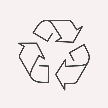label recycling. Line style template. Easy to use business template. Vector abstract emblem.のイラスト素材