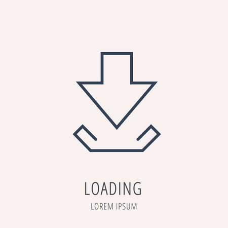 logo or label web icon. Line style logotype. Easy to use business template. Vector abstract sign or emblem.のイラスト素材