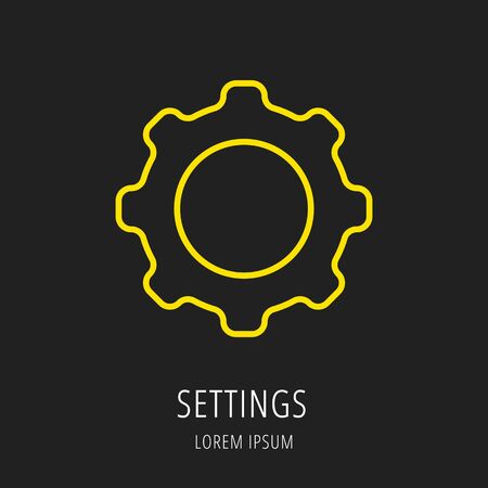 logo or label web icon. Line style logotype. Easy to use business template. Vector abstract sign or emblem.のイラスト素材