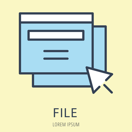 A Logo or label file. Line style logotype. Easy to use file template. Vector abstract sign or emblem.のイラスト素材