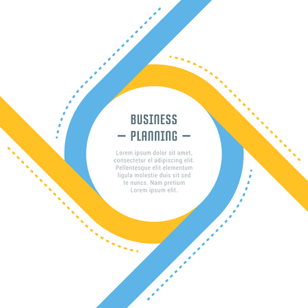 Flat line illustration of business planning. Concept for web banners and printed materials.のイラスト素材